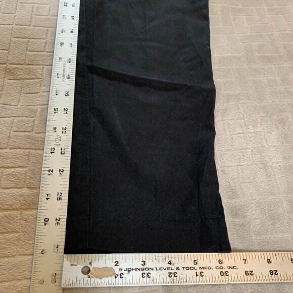 H&M Womens 10 Chino Pants Black Straight Leg High Rise Stretch Work Uniform - Picture 8 of 13